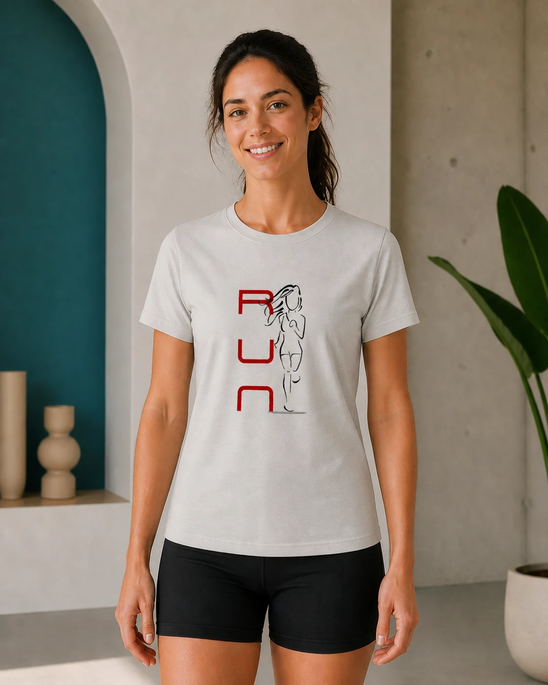 Laufshirt realistisch auf einem Kleidungsstück