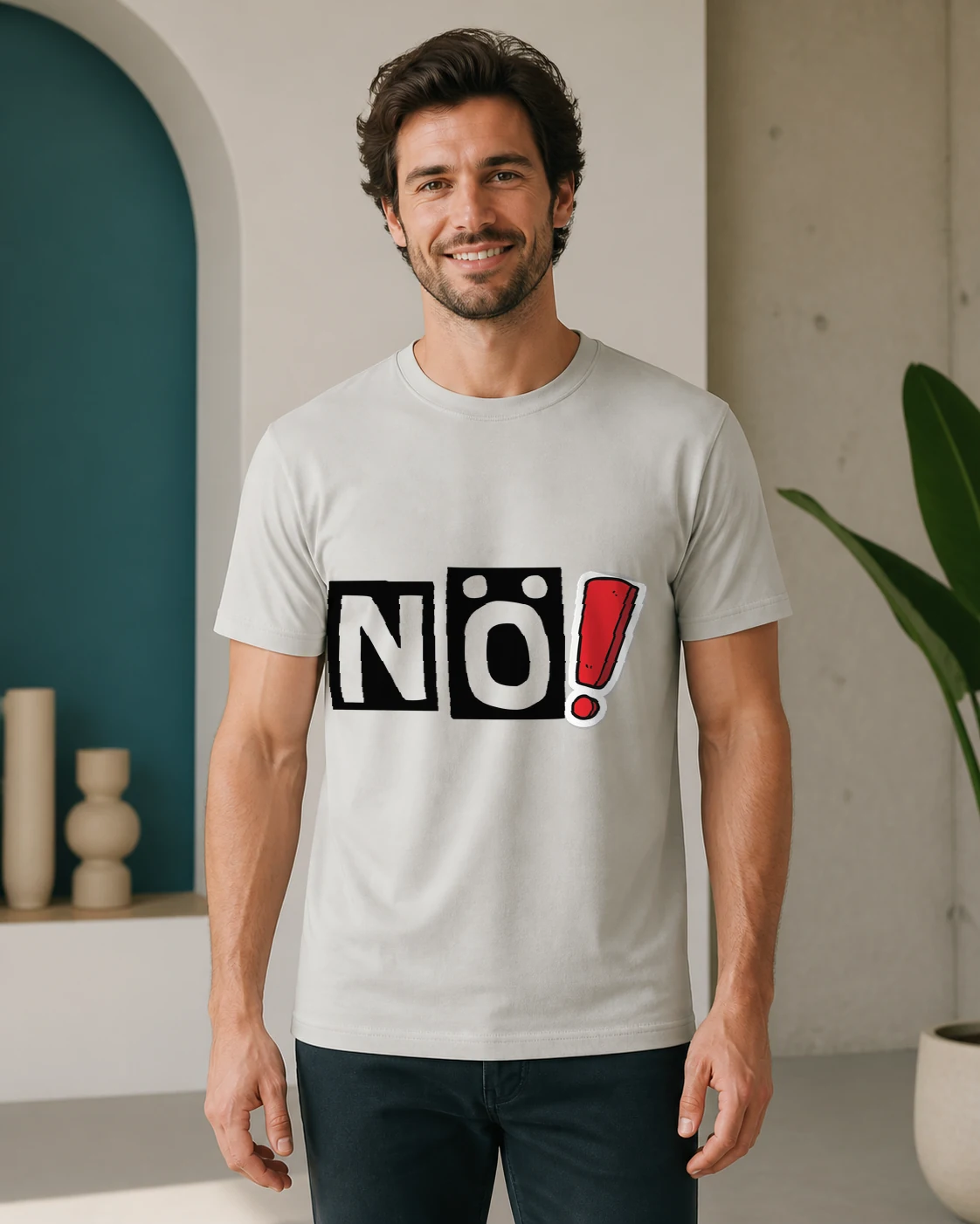 NÖ! realistisch auf einem Kleidungsstück